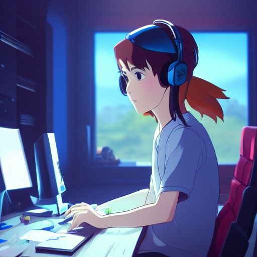 Anime YouTuber with Fox Features Plays FPS Game