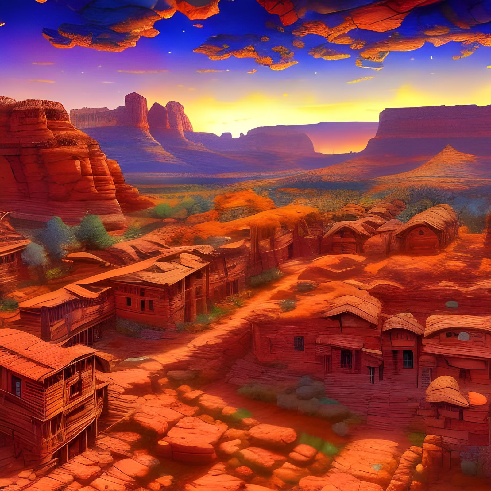 Sunset in the Village