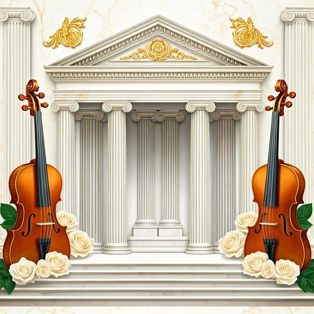 Luxurious Hasidic Title Page with Grand Corinthian Columns