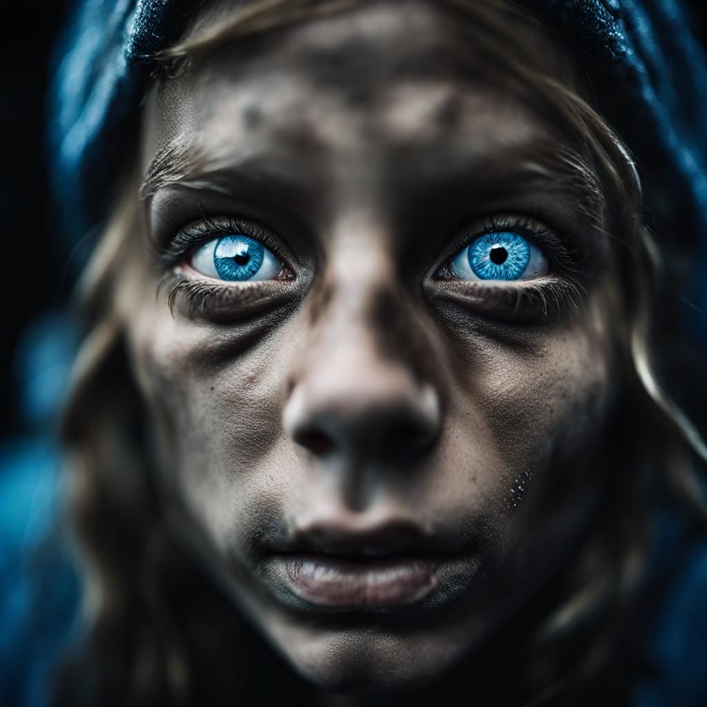 Supermodel with Diamond Blue Chrome Eyes