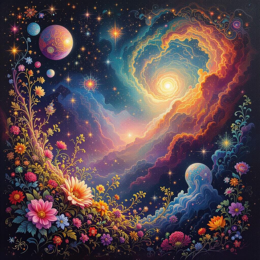 Holographic Astral Cosmic Illustration