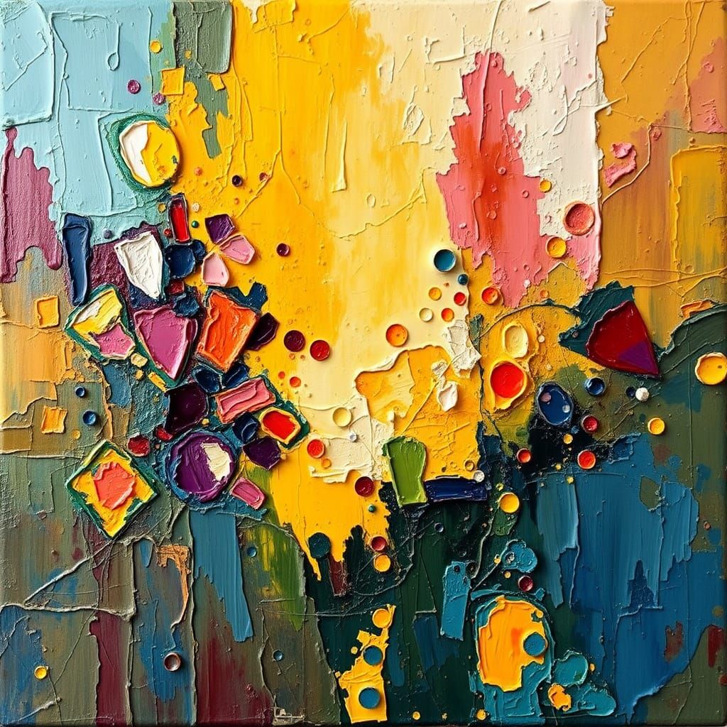 Colorful Textured Oil Painting in Expressionist Style