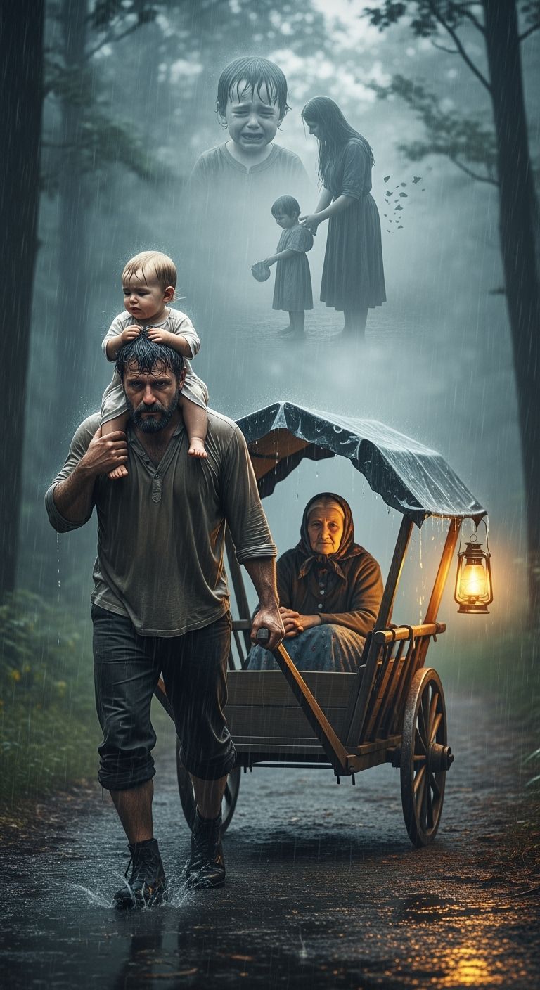 Emotional Scene: Man, Cart, and Generational Memory