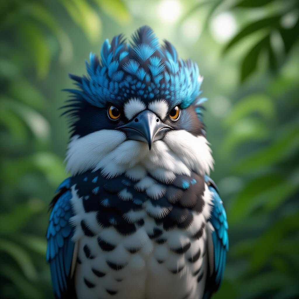 prehistoric blue kingfisher