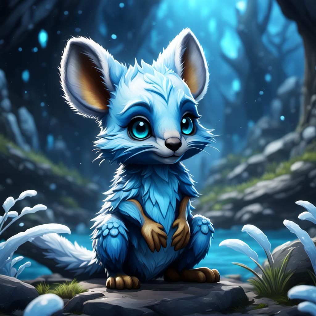 Chibi Frost Wallaby in Detailed Digital Art