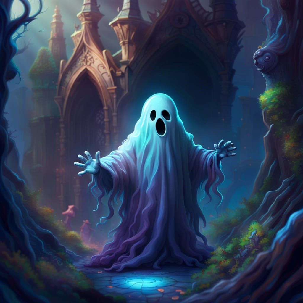 Friendly Ghost Gasper and Friends: Digital Art