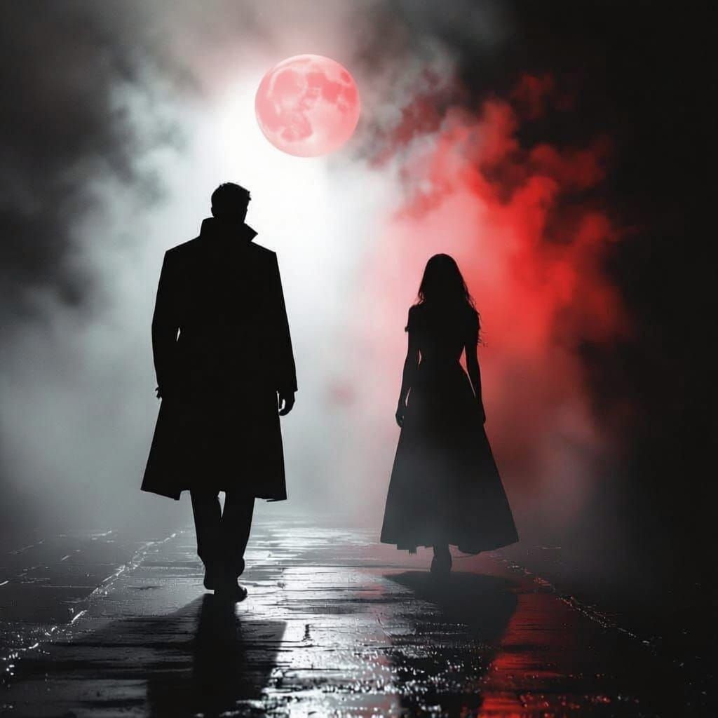 Dark Romance Thriller Book Cover: Man Approaches Mysterious ...