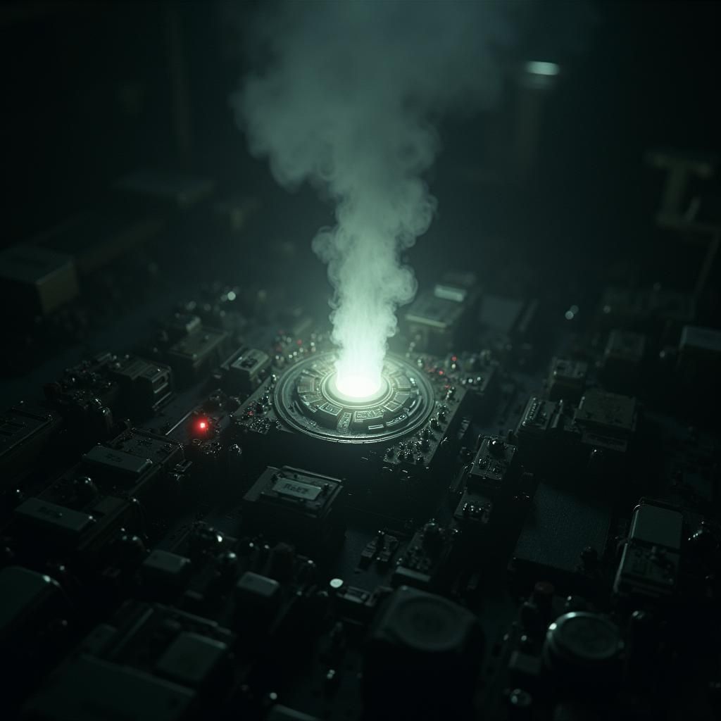 Diode Emitting Black Radiation in Dark Fantasy Style