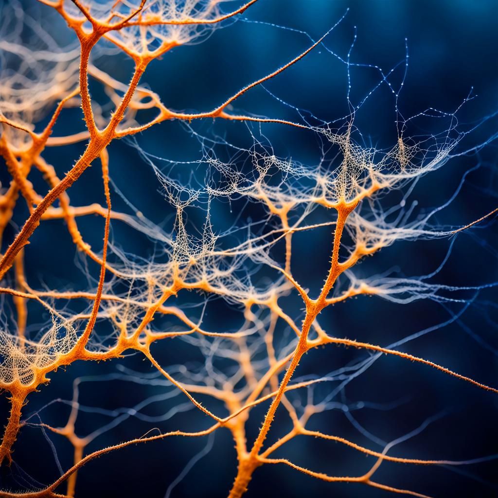 Abstract Neural Network in Deep Blue Void