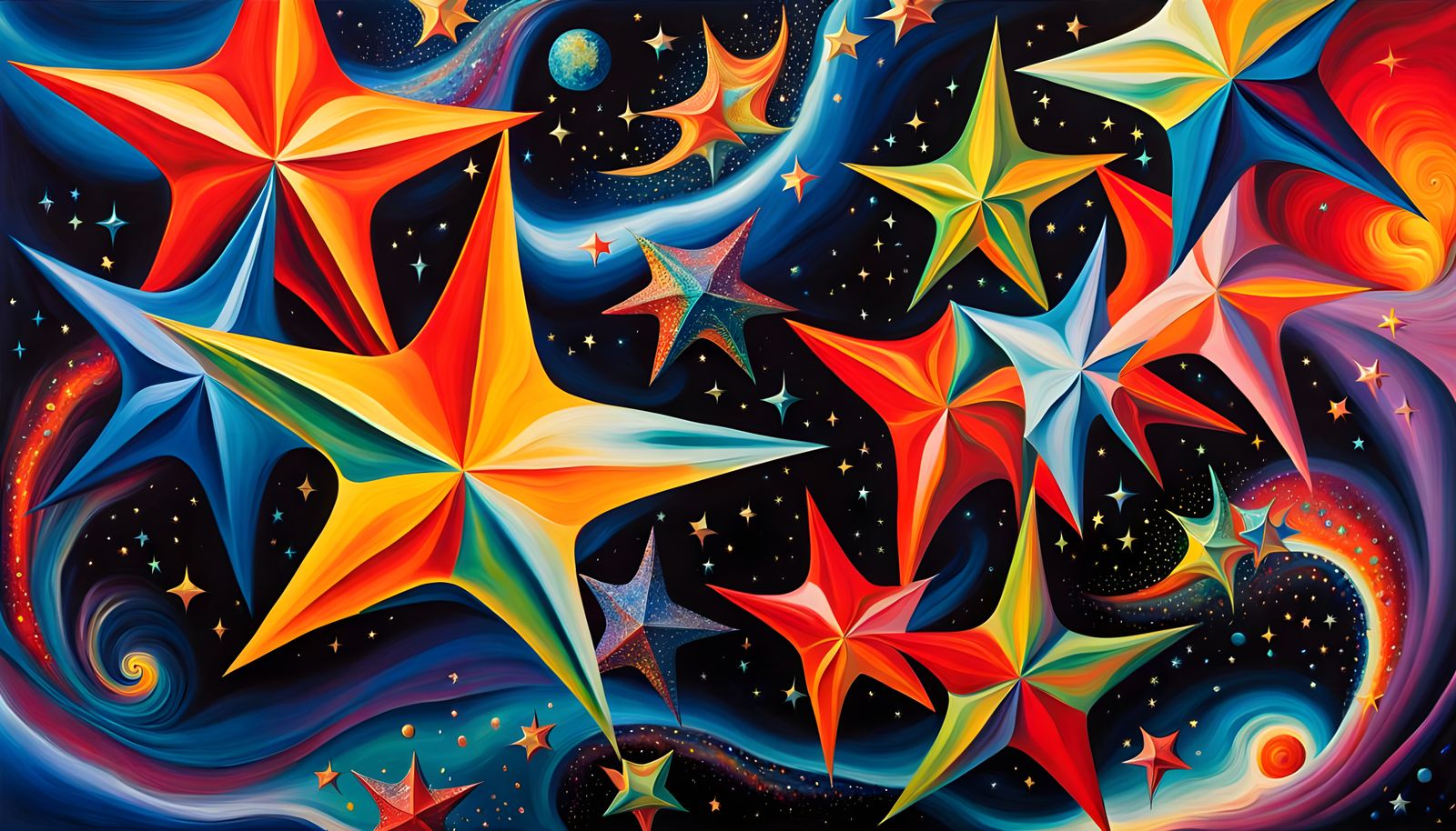 Celestial Star Cluster Formation as Impasto Painting