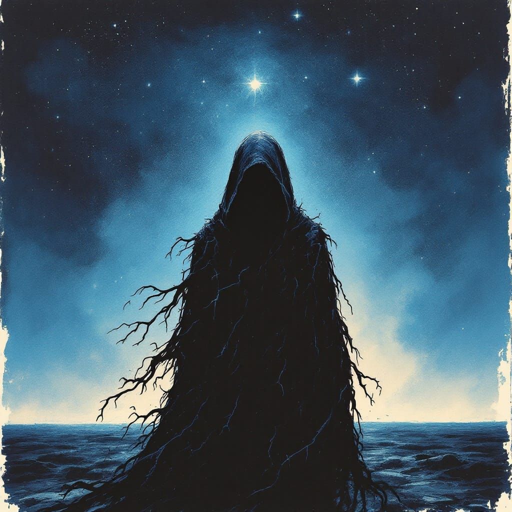 Existential Horror in Dark, Scratchy Ink