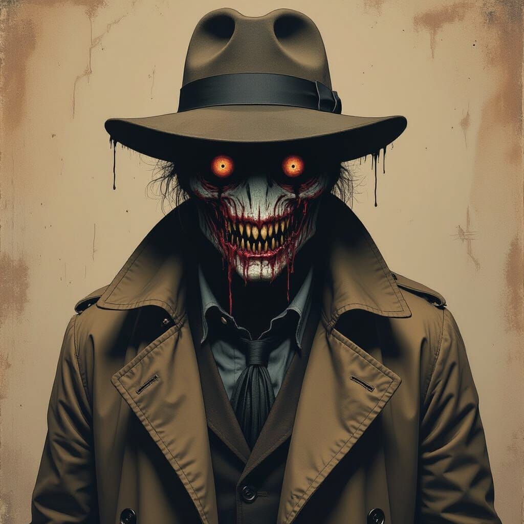 Analog Horror: Missing Poster Creature in Gritty Style