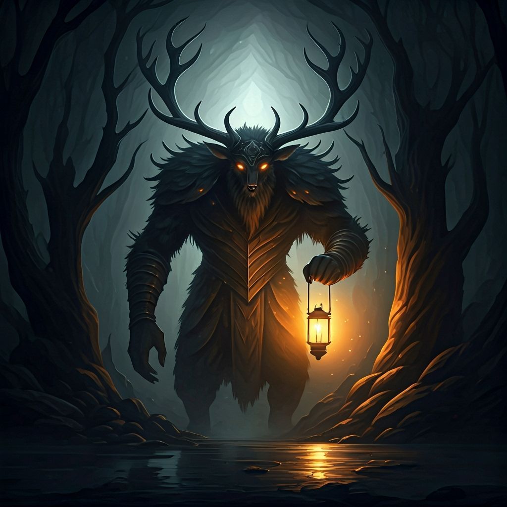 Antlered Giant Lights the Way