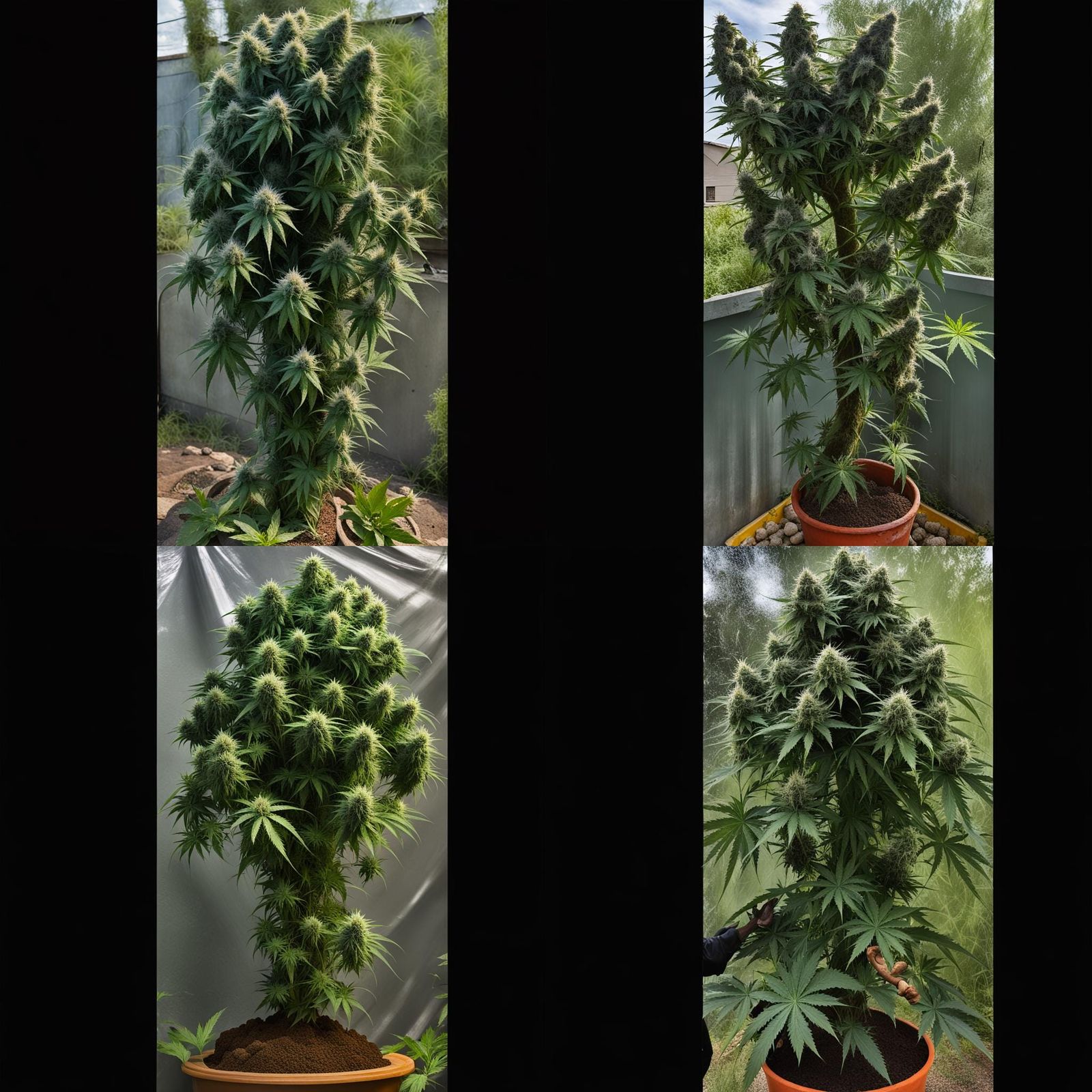Gigantic Marijuana Plant with Heavy Buds