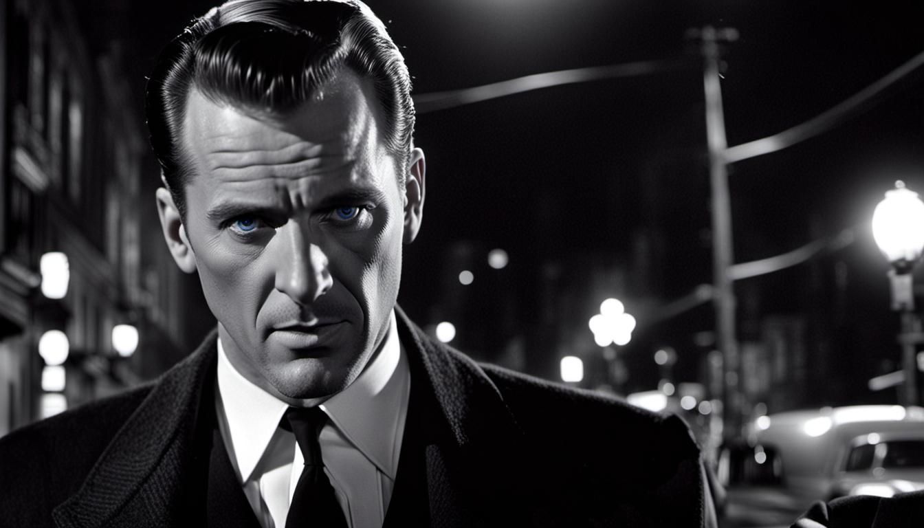 dedective hammer looking at the crime scene