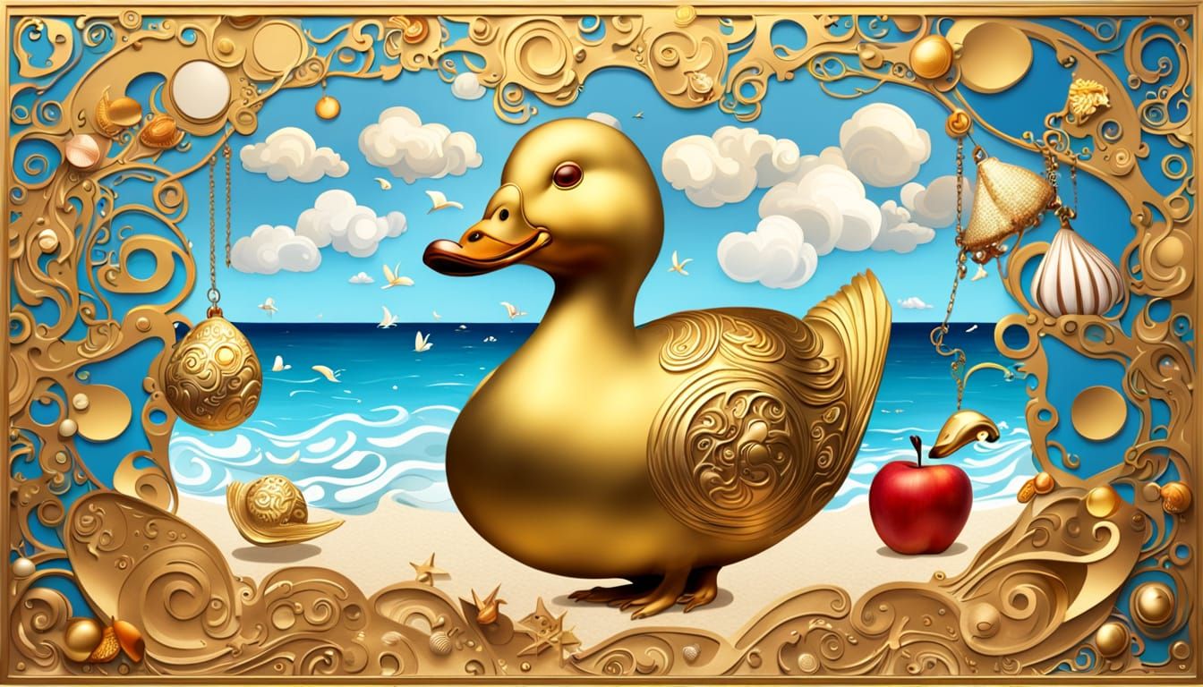 Golden Apple Under Azure Skies