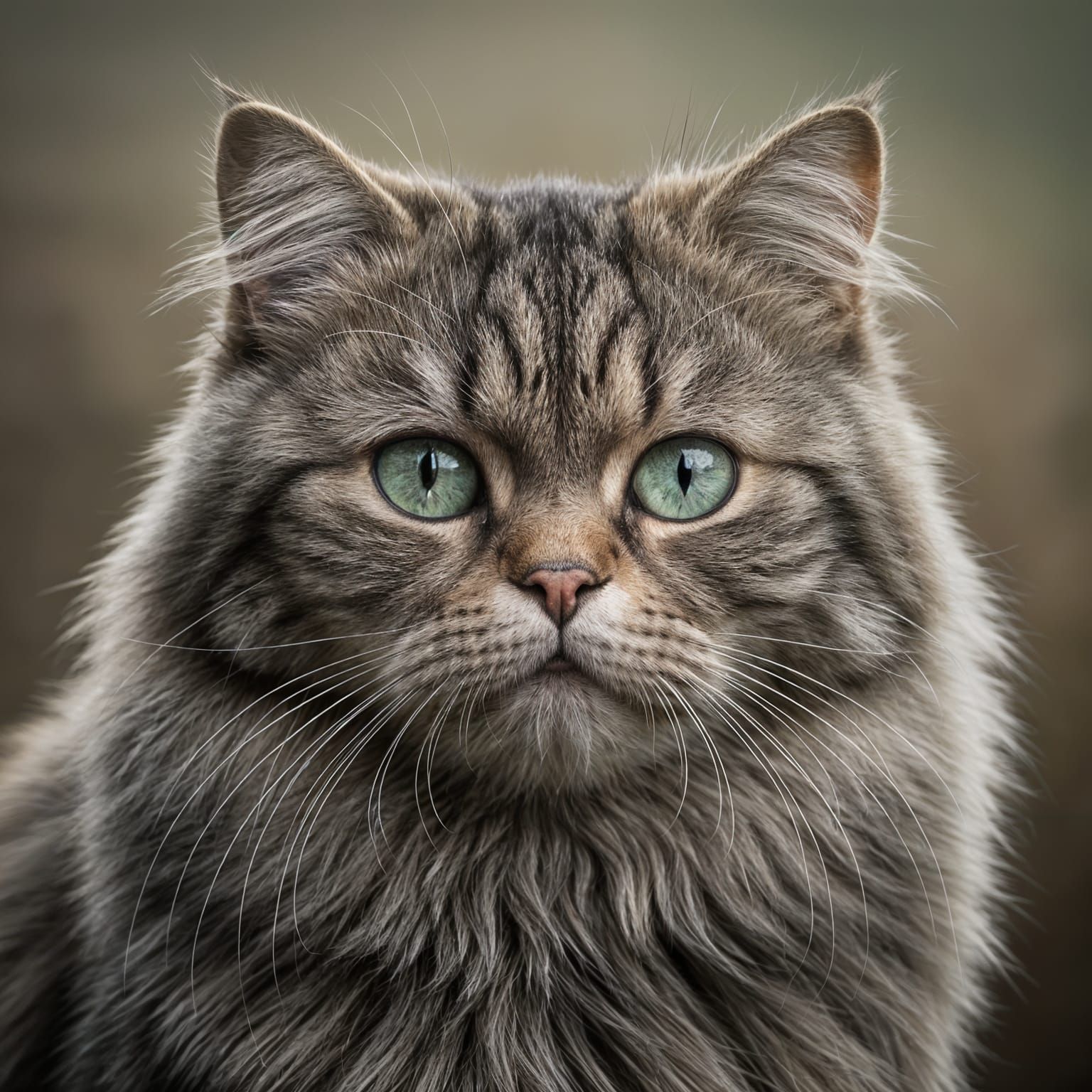 Realistic Cat Portrait in HDR