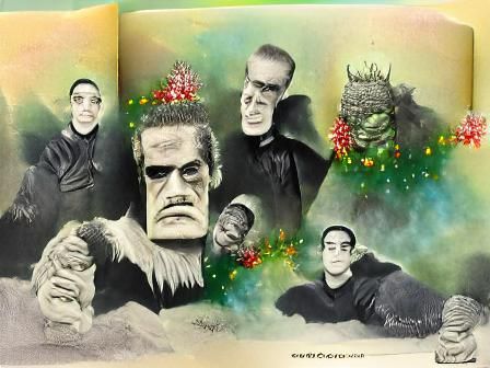 Universal Monsters' Holiday Christmas Card