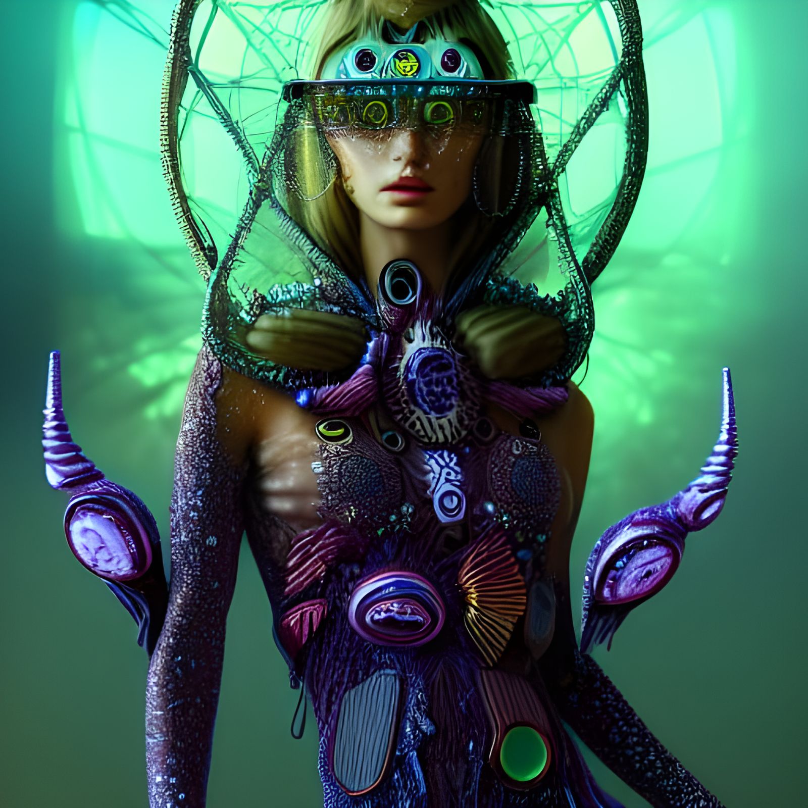 Futuristic Nature Priestess in Pop Fantasy Style
