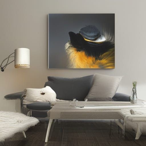 Cute Birds in Neo-Impressionist Expressionist Oil Painting