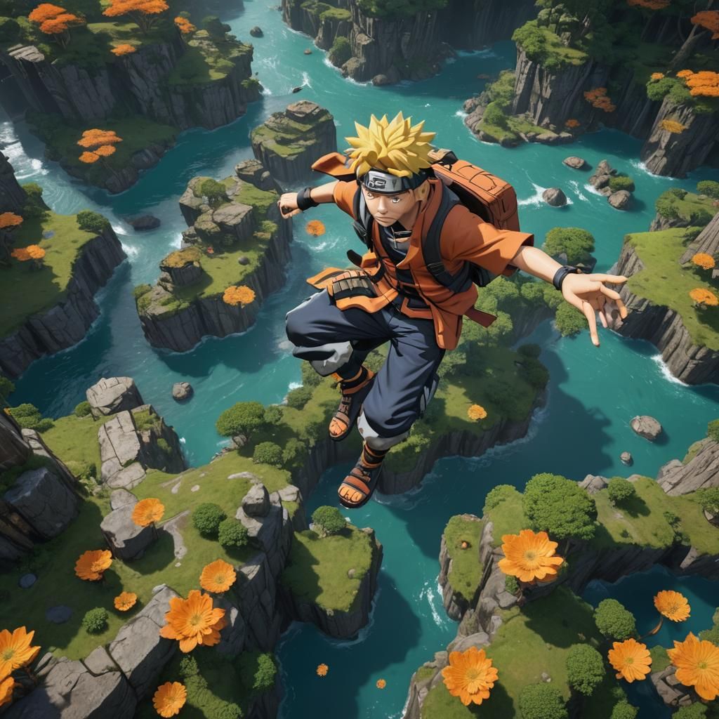 Detailed Matte Painting of Naruto in Unreal Engine 5