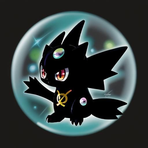 Opalescent Black Vulture Pokemon in Anime Style