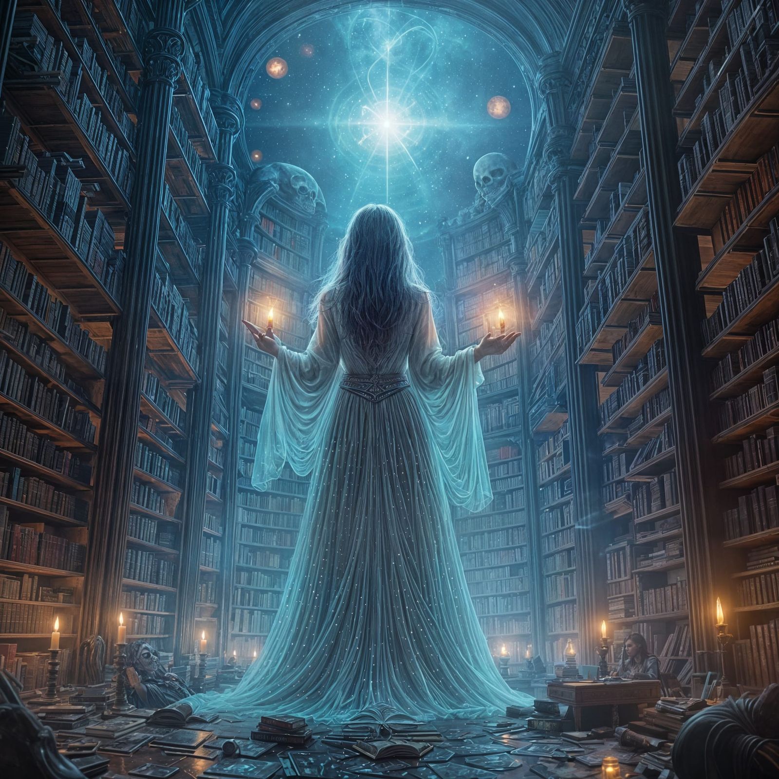 Mystical Librarian in Celestial Archives