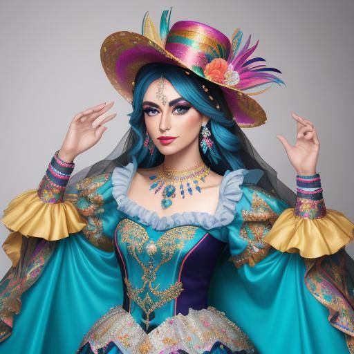 Extravagant Carnival Queen Drag Costume