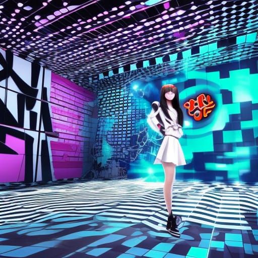 K-Pop Star Nayeon Render in Anime Manga Style