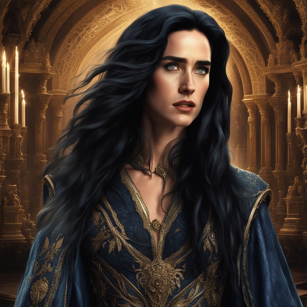 Elegant Portrait with Intricate Detail