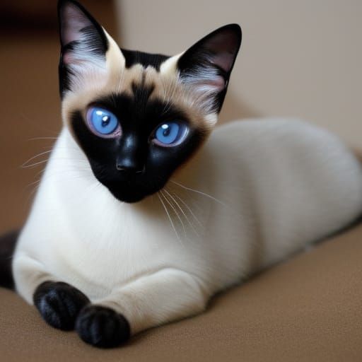 Elegant Siamese Cat Portrait