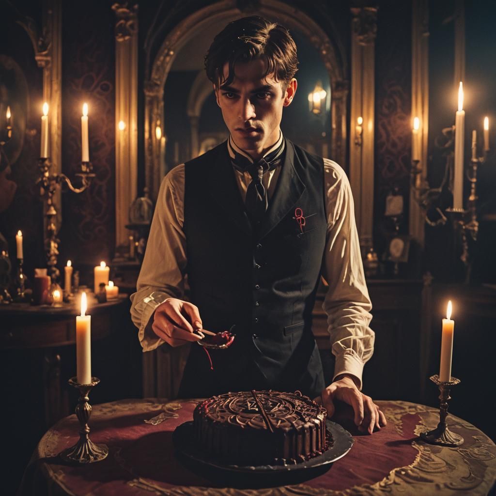 Gothic Vampire Parlor: A Cinematic Cake Still