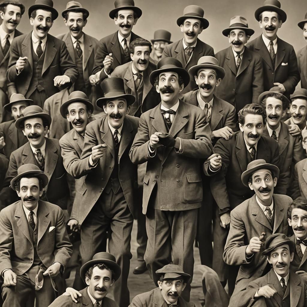 The Marx Brothers: Absurd Antics in Vintage Photo