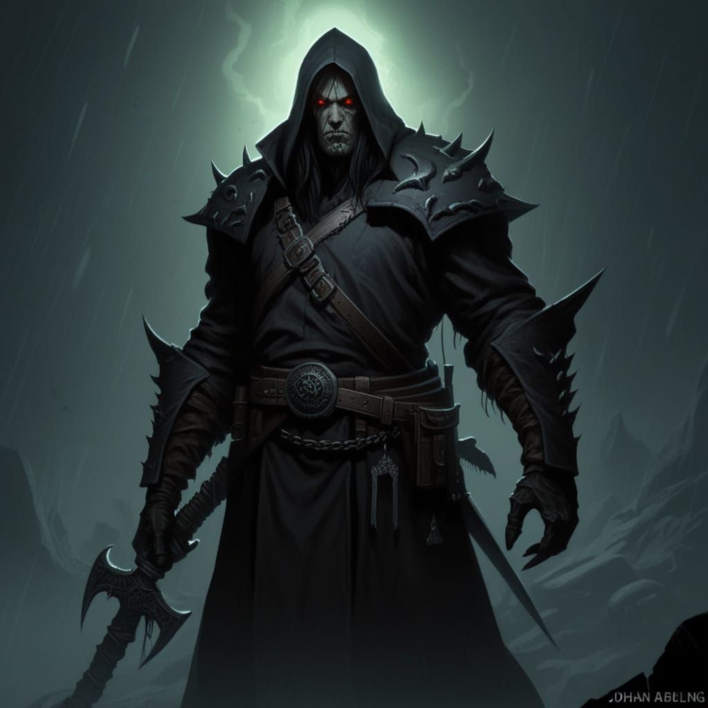 Grimdark Scene in Dark Fantasy Style