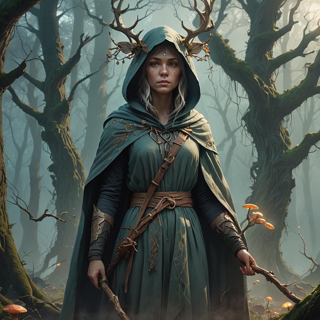 Artemis in Misty Forest Concept Art