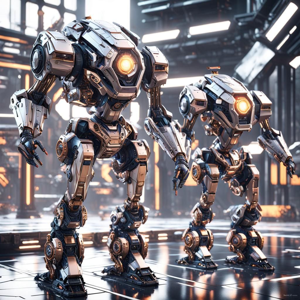 Futuristic Sci-Fi Girls with Intricate Mech Details