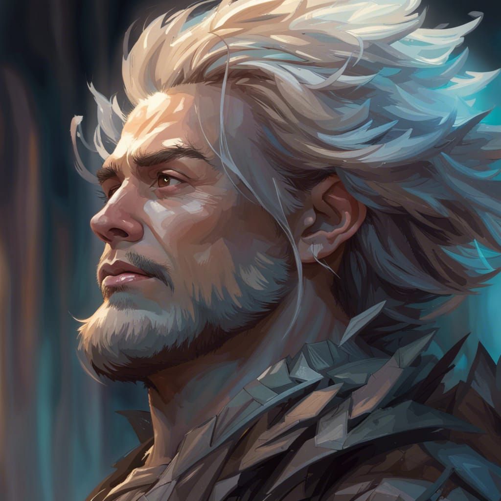 Youthful Death in Fire: Hyperdetailed Fantasy Portrait