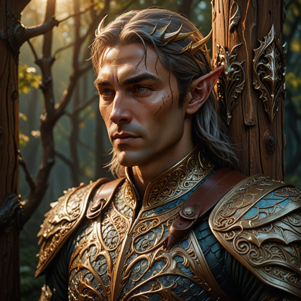 Ethereal Elven Warrior in Dragon's Jaws