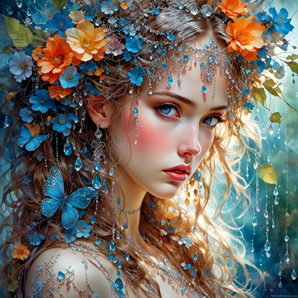 Beautiful Woman with Luminous X-Ray Effect