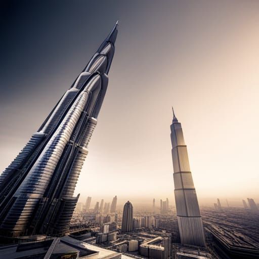 Hyperrealistic Burj Khalifa: Intricate Architectural Details