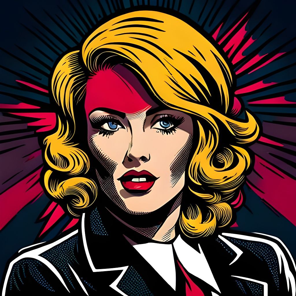 Vintage Pop Art Crime Scene Illustration