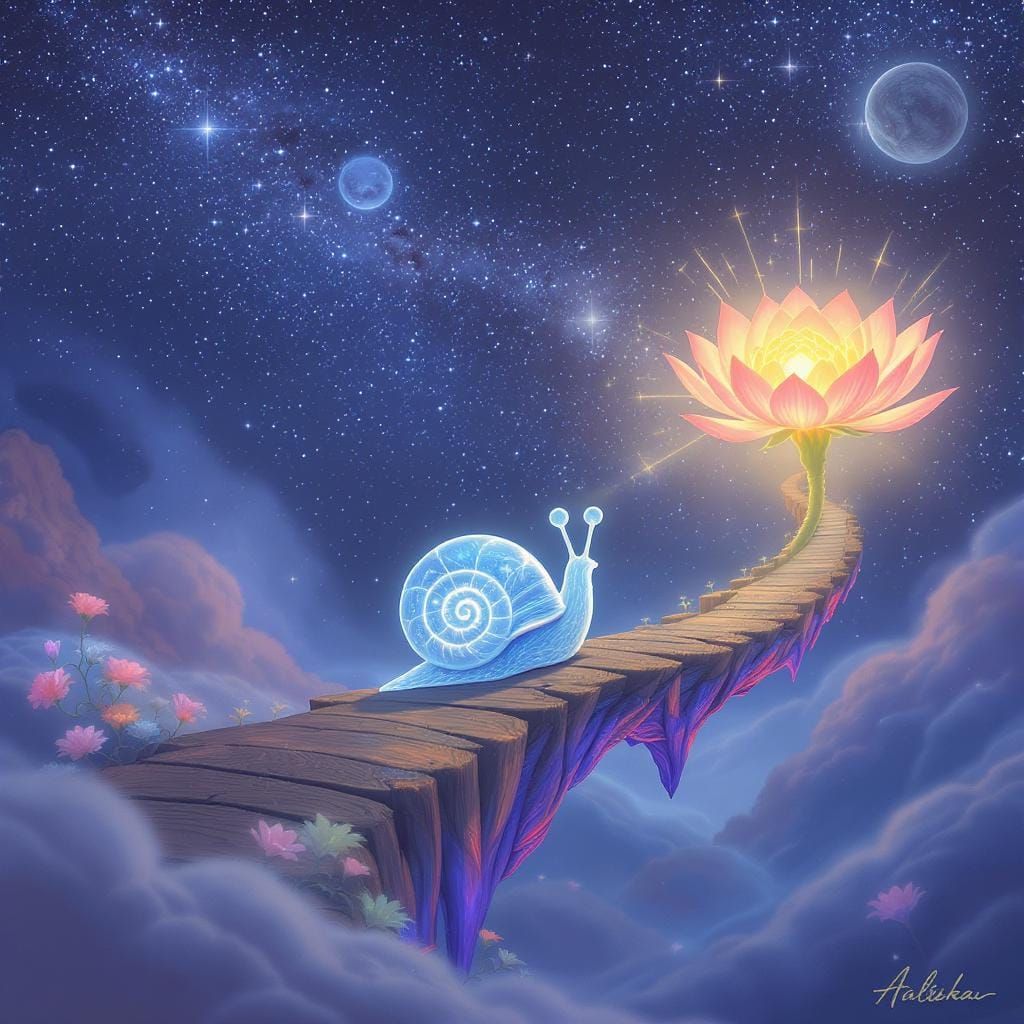 Celestial Snail's Rainbow Bridge Adventure