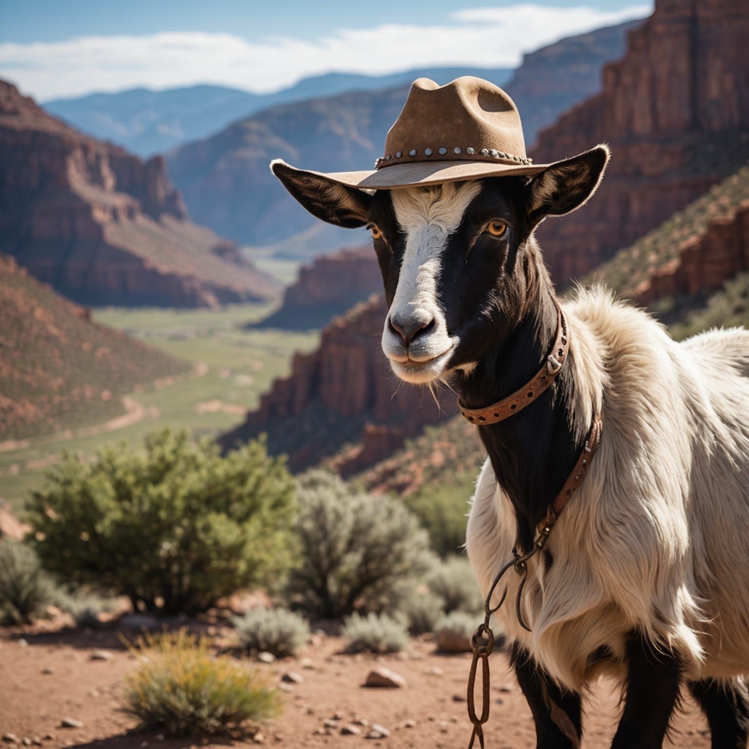 Cowboy Goat in Wild West: Professional Photography