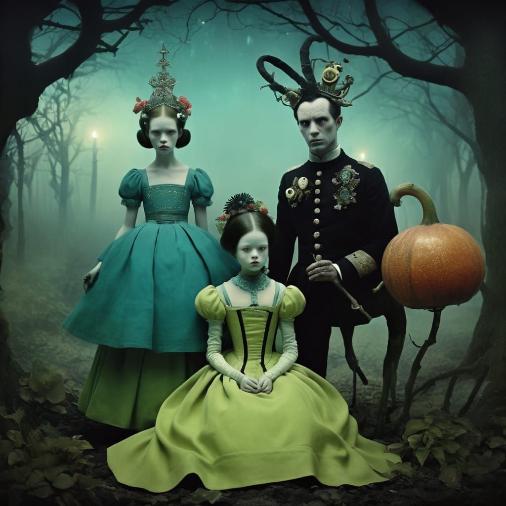 Shocking Fairytale Couple in Surreal Dystopia