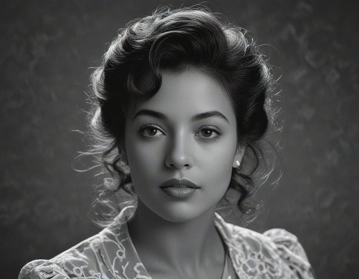 A Vibrant Hyperrealist Portrait of a Woman in Motion