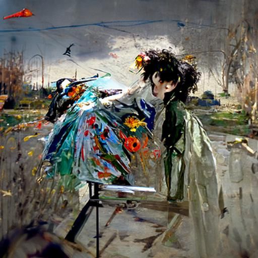 Surreal Abstract Landscape in Post-Impressionistic Style