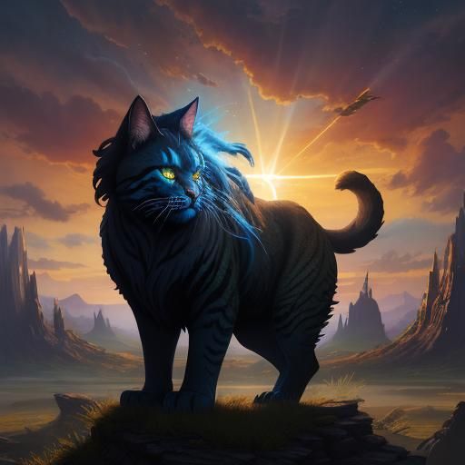 Sunstar from Warrior Cats: Detailed Matte Painting