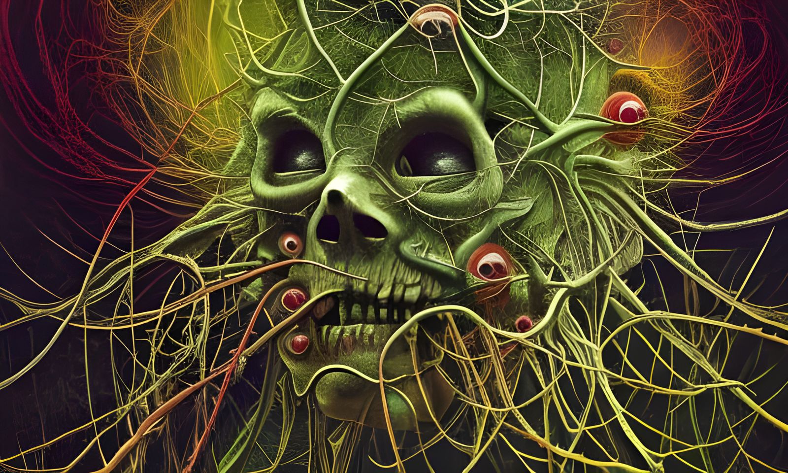 Sci-Fi Horror Art: Energetic Fields and Chakra Spider