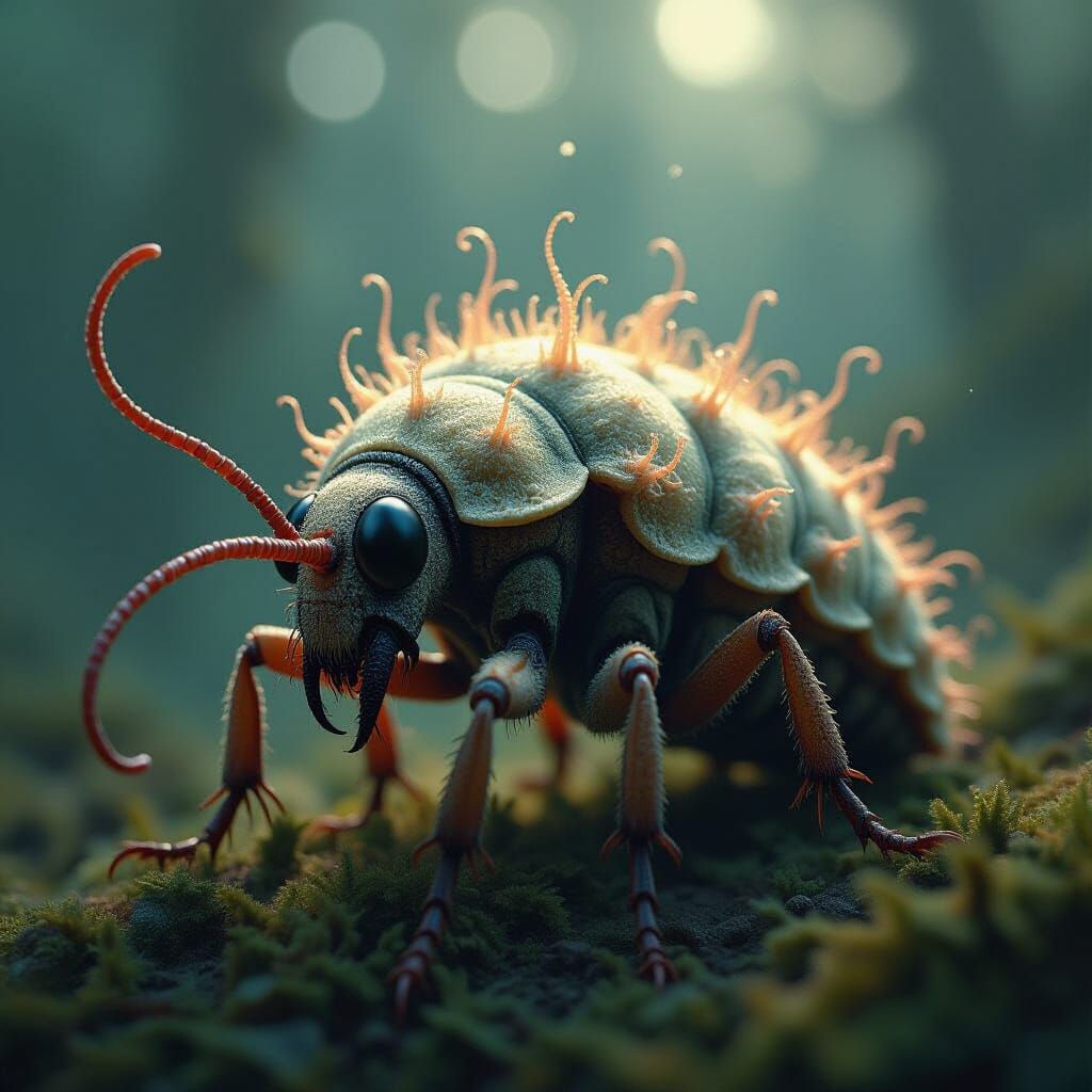 Surreal Insect Art with Eerie Bioluminescence