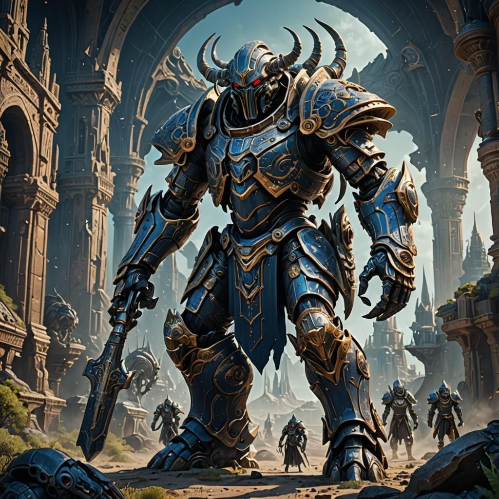 Ancient Alien Knights: Detailed Fantasy Concept Art